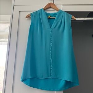 Elie Tahari Vibrant Blue V-Neck Top
